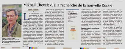 RC BIB Article Figaro. Mikhaïl Chevelev. A la recherche de la nouvelle Russie. 2021-02-24